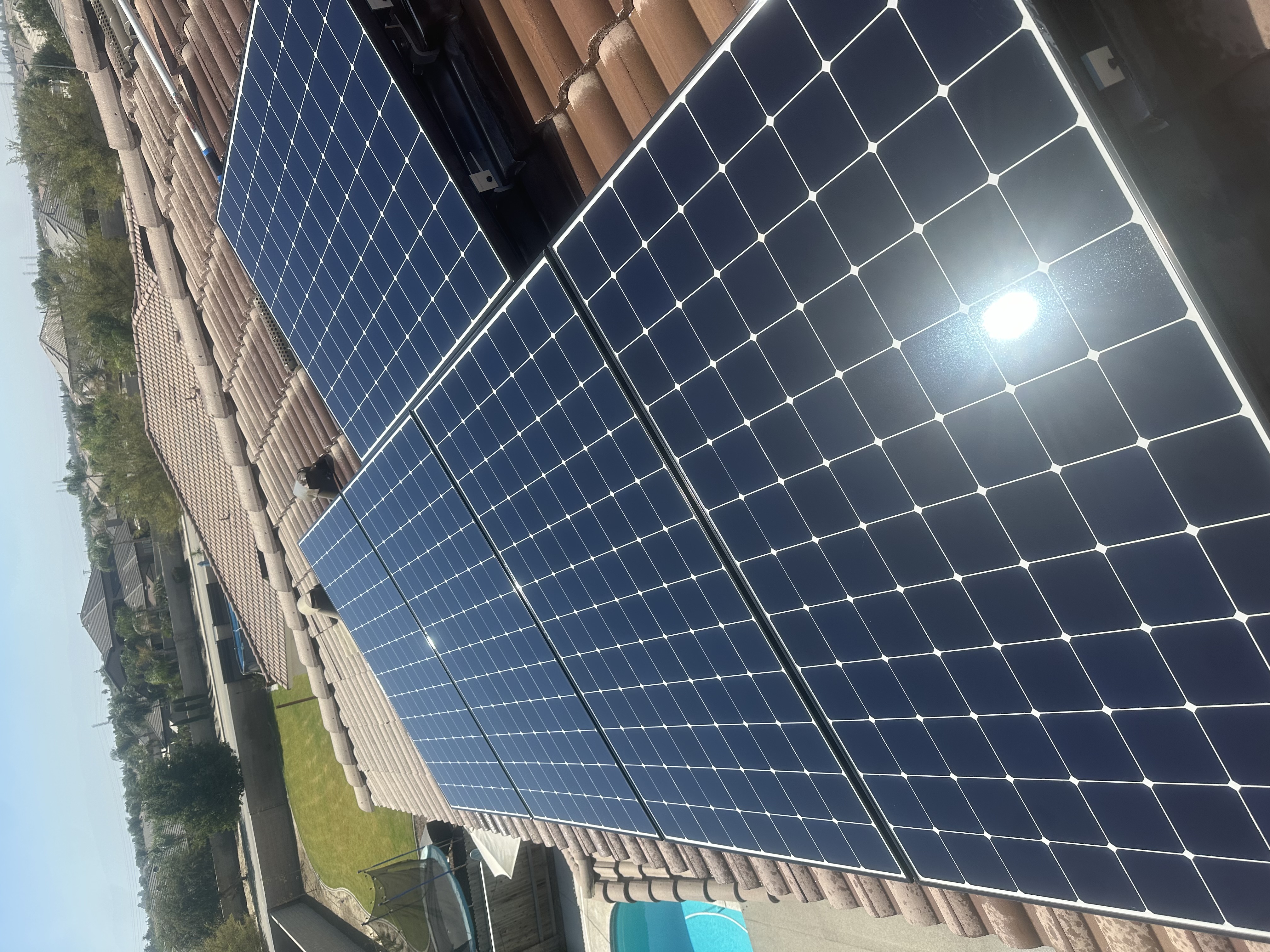 Clean solar panels premium Bakersfield home